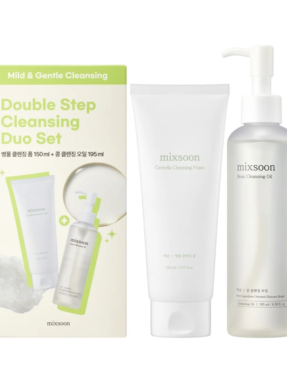mixsoon Double Step Cleansing Duo Set — White & Cream